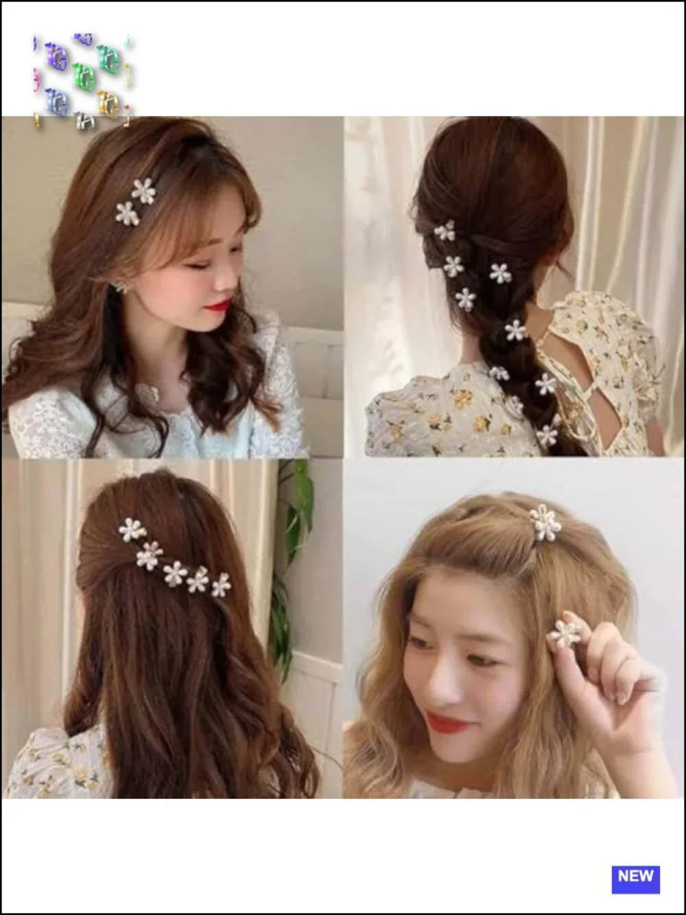 Mini Pearl Hair Claw Clip Set Strong Hold No Slip Hair Accessories Styling